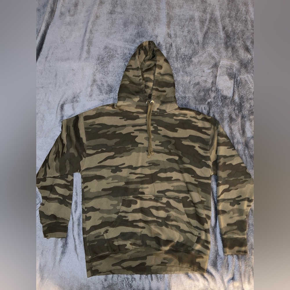 Army green camo hoodie (SZ-L)